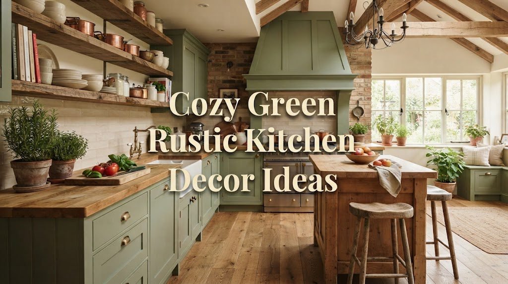 Cozy Green Rustic Kitchen Decor Ideas